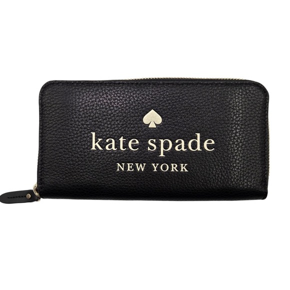 kate spade Handbags - Kate Spade New York Pebble Leather Zip Around Wallet Black‎ K4779